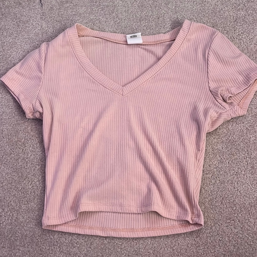 light pink crop top